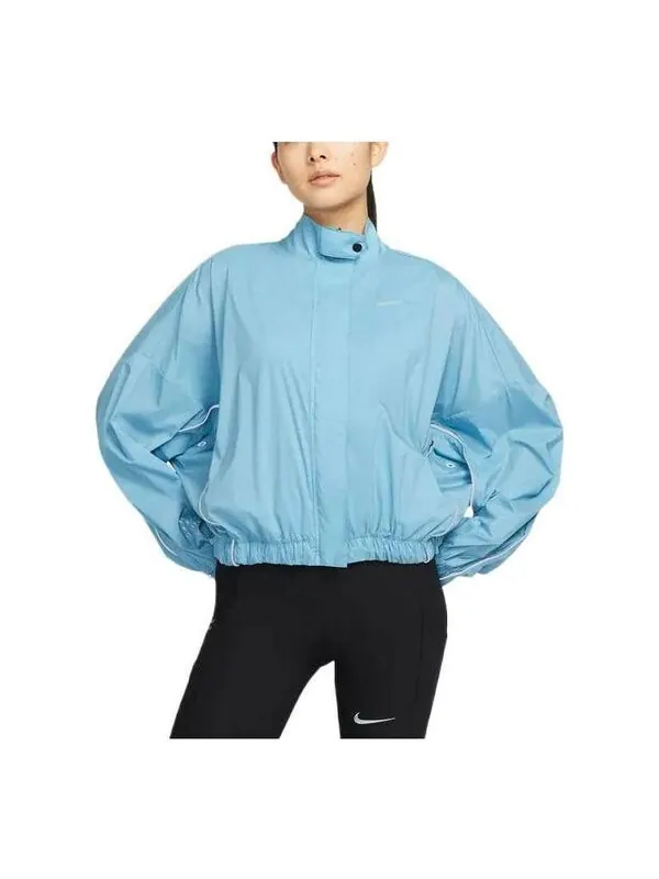 Куртка (WMNS) Nike Windbreaker Run Division Jacket Asia Sizing 'Blue' — изображение 1 из 4, синий