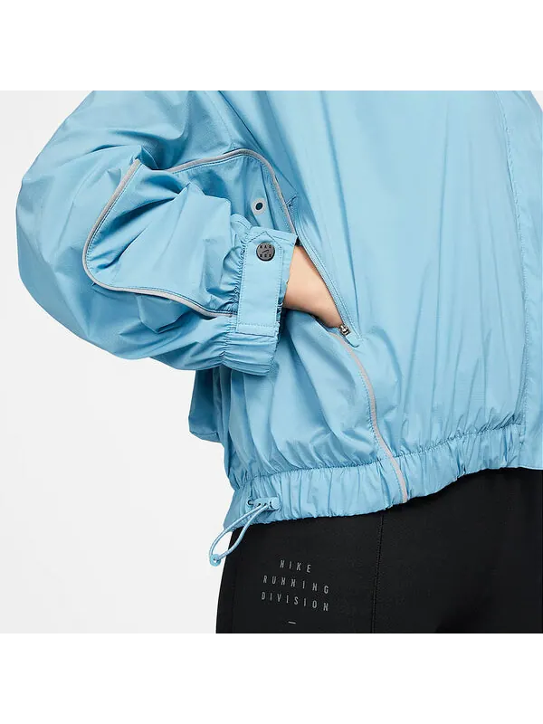Куртка (WMNS) Nike Windbreaker Run Division Jacket Asia Sizing 'Blue' — изображение 3 из 4, синий