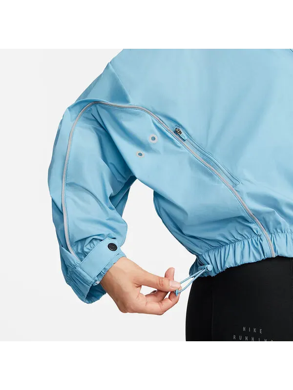 Куртка (WMNS) Nike Windbreaker Run Division Jacket Asia Sizing 'Blue' — изображение 4 из 4, синий