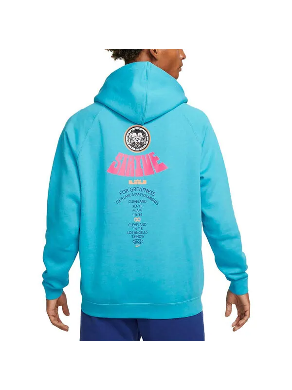 Толстовка с капюшоном lebron basketball hoodie Nike — изображение 2 из 4, синий