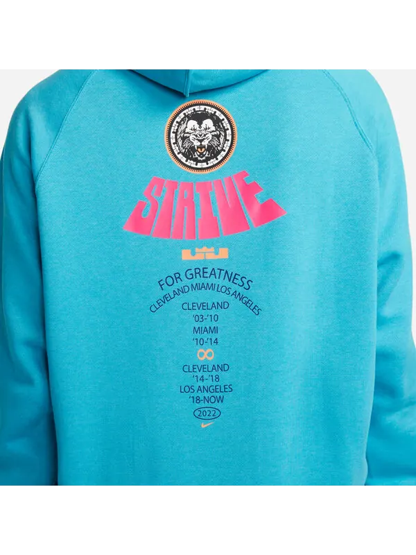 Толстовка с капюшоном lebron basketball hoodie Nike — изображение 3 из 4, синий