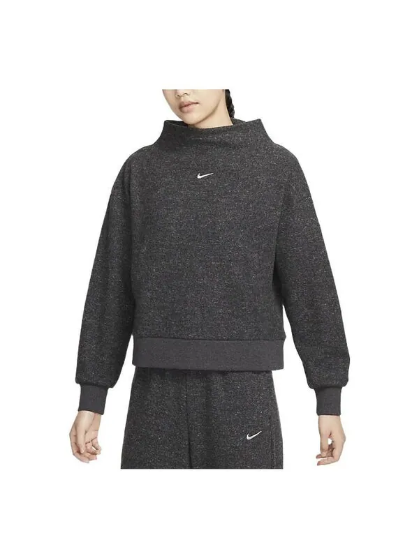Свитер тренировочный топ с воротником-стойкой «терма фит» Nike — изображение 1 из 2, серый