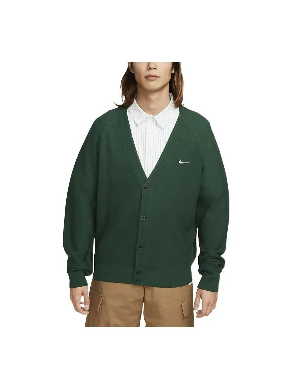 Кардиган Nike Logo Cardigan 'College Green' — изображение 1 из 3, зеленый