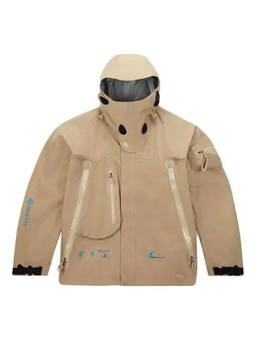 Куртка x off-white gore-tex jacket 'khaki' Nike — изображение 1 из 2, хаки