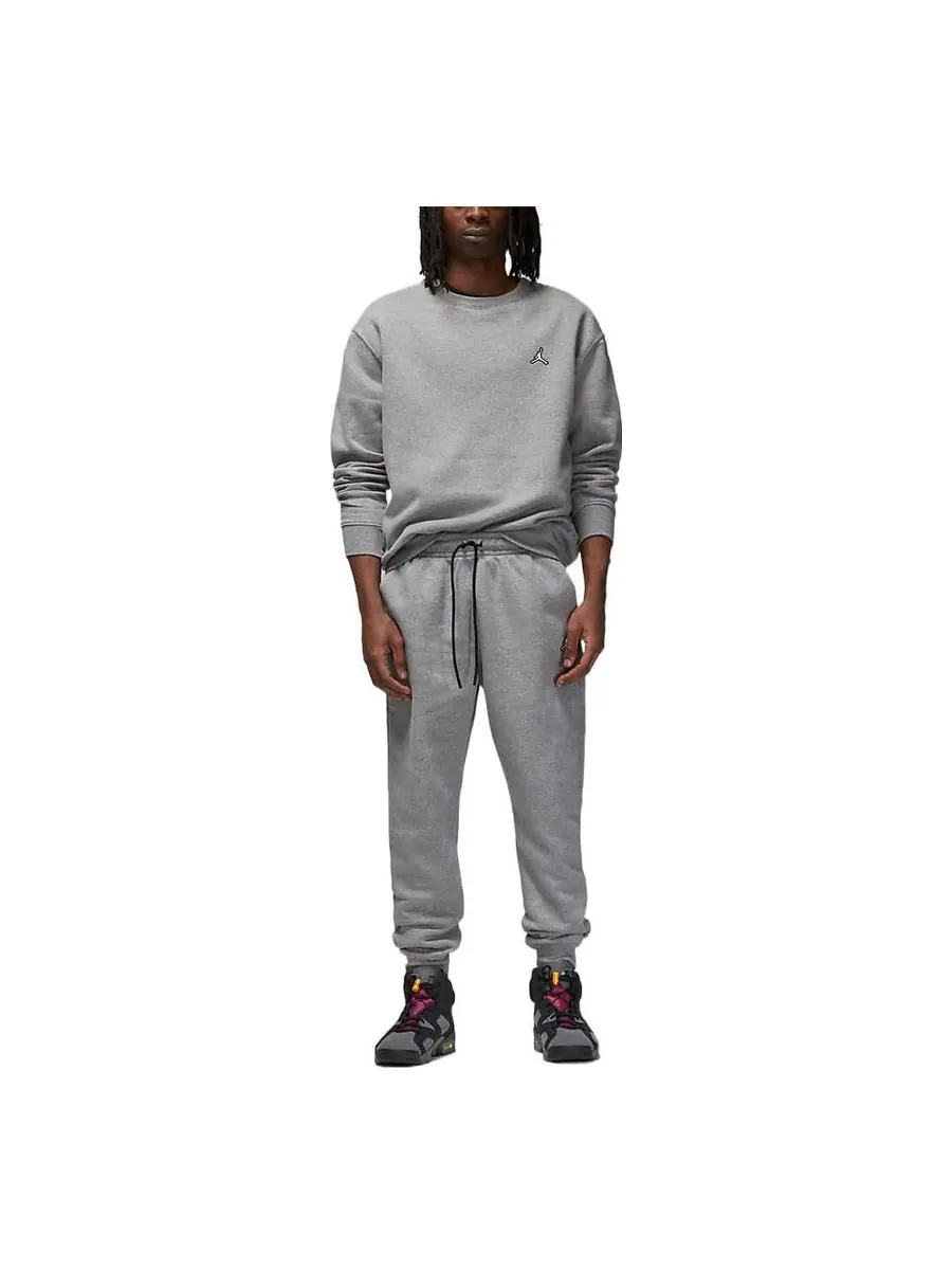 Повседневные брюки Air Jordan Solid Color Embroidered Drawstring Casual Pants/Trousers Men's Grey — изображение 1 из 3, серый