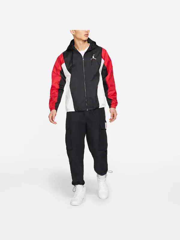 Куртка Men's Air Jordan Windproof Casual Sports Colorblock Hooded Training Logo Woven Jacket Autumn — изображение 3 из 4
