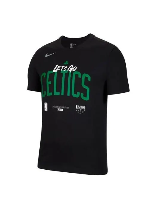 Футболка nba boston celtics casual sports алфавитный принт круглый ворот свитер Nike — изображение 1 из 3, черный