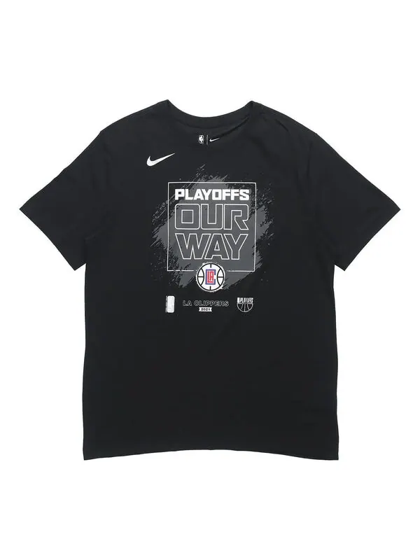 Футболка nba los angeles clippers logo alphabet printing basketball sports short sleeve black Nike — изображение 1 из 2