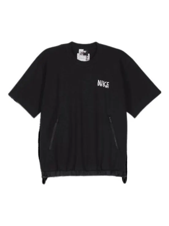 Футболка x sacai logo t-shirt 'black white' Nike — изображение 1 из 4, черный/белый