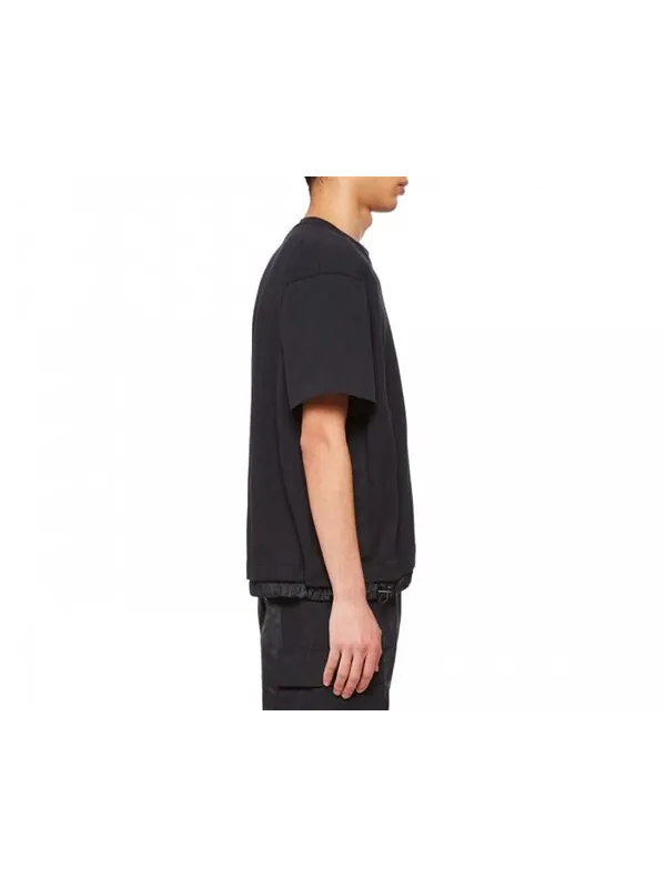 Футболка x sacai logo t-shirt 'black white' Nike — изображение 3 из 4, черный/белый