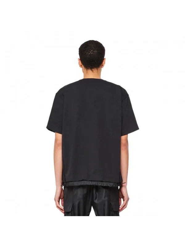 Футболка x sacai logo t-shirt 'black white' Nike — изображение 4 из 4, черный/белый