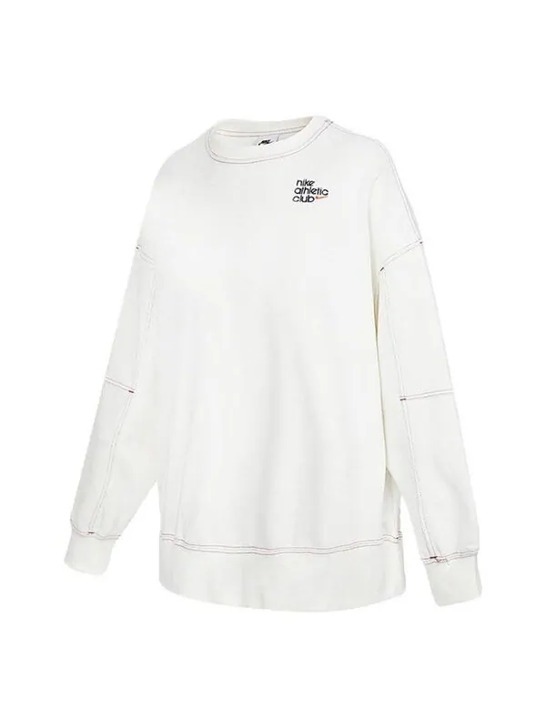 Свитер ss22 sportswear athletic club printing fleece round-neck swea white Nike — изображение 1 из 4, белый