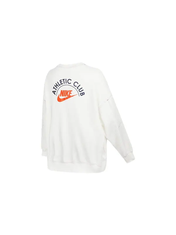 Свитер ss22 sportswear athletic club printing fleece round-neck swea white Nike — изображение 2 из 4, белый