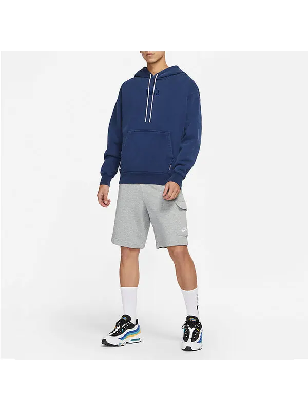 Толстовка Men's Nike NAI-KE Cha Nai-Ke Cha Series Logo Embroidered Loose Fleece Lined Space Blue — изображение 3 из 3, синий