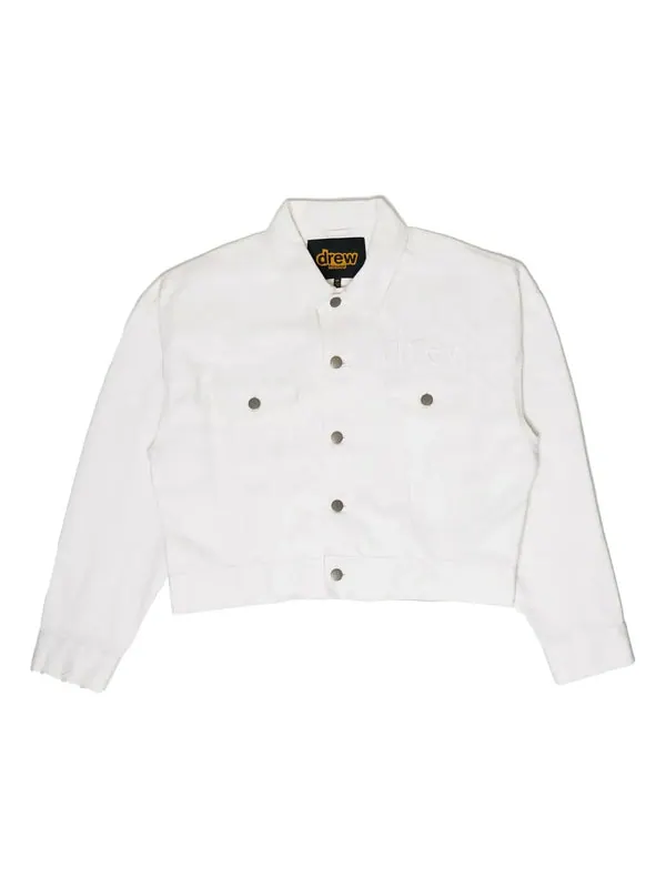 Куртка cropped selvedge trucker jacket 'white' Drew House — изображение 1 из 2, белый