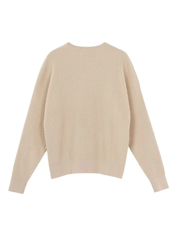 Свитер mascot waffle sweater 'cream' Drew House — изображение 2 из 2, бежевый