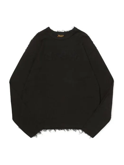 Футболка reverse terry secret long sleeve t-shirt 'black' Drew House — изображение 1 из 2, черный
