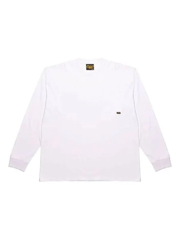 Футболка basic long sleeve pocket t-shirt 'white' Drew House — изображение 1 из 2, белый