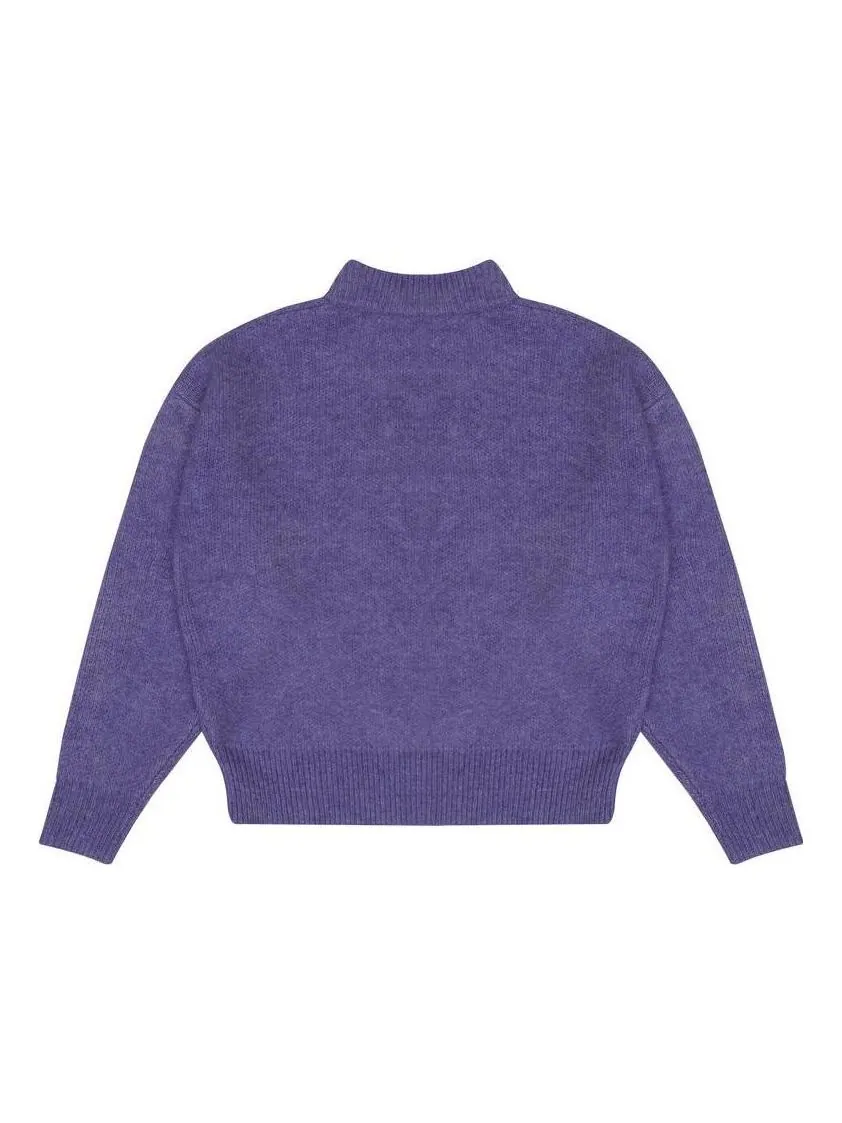 Свитер Drew House Mascot Funnel Neck Sweater 'Heather Amethyst' — изображение 2 из 2, фиолетовый
