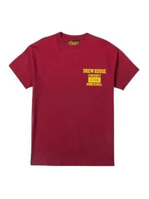 Футболка burgundy community t-shirt 'red' Drew House — изображение 1 из 2, красный