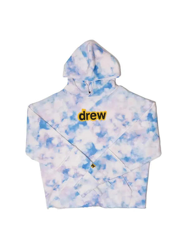 Толстовка secret deconstructed hoodie 'cloud' Drew House — изображение 1 из 2, белый/синий