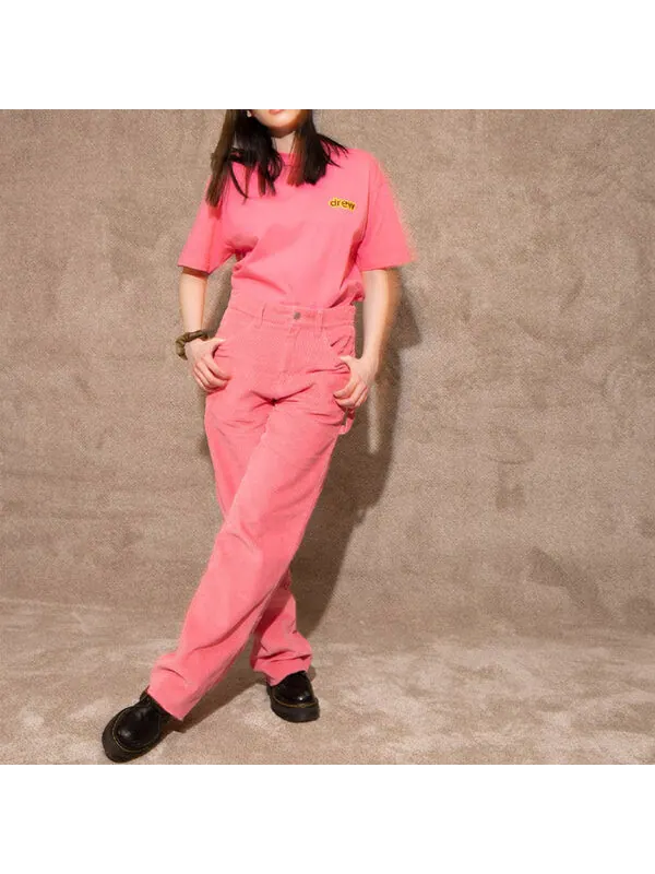 Футболка doodle joy t-shirt 'hot pink' Drew House — изображение 3 из 4, розовый