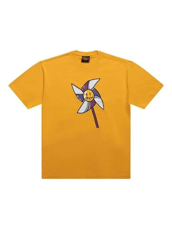 Футболка pinwheel t-shirt 'golden yellow' Drew House — изображение 1 из 2, золотистый желтый