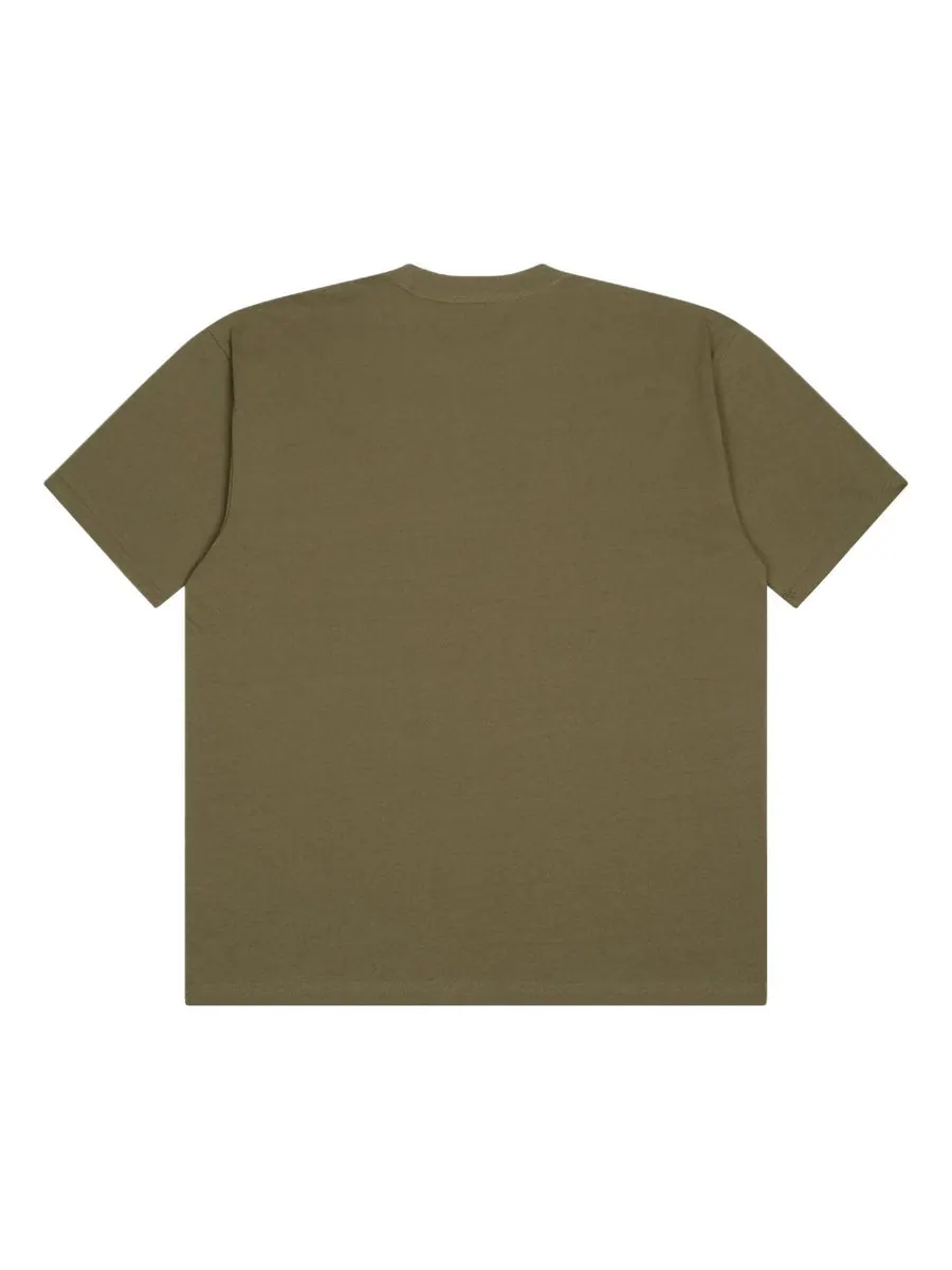 Футболка Drew House Basic T-shirt 'Midnight Olive' — изображение 2 из 2, оливковый зеленый