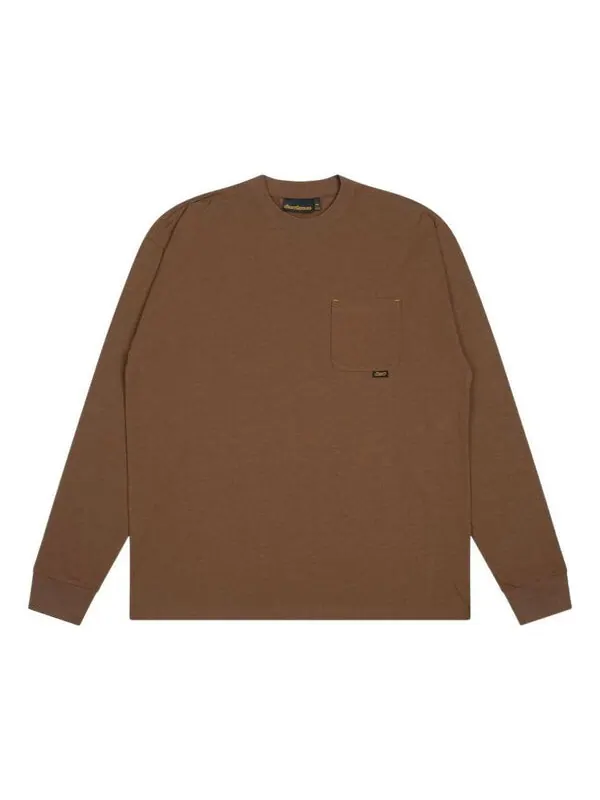 Футболка basic longsleeve pocket t-shirt 'brown' Drew House — изображение 1 из 2, коричневый
