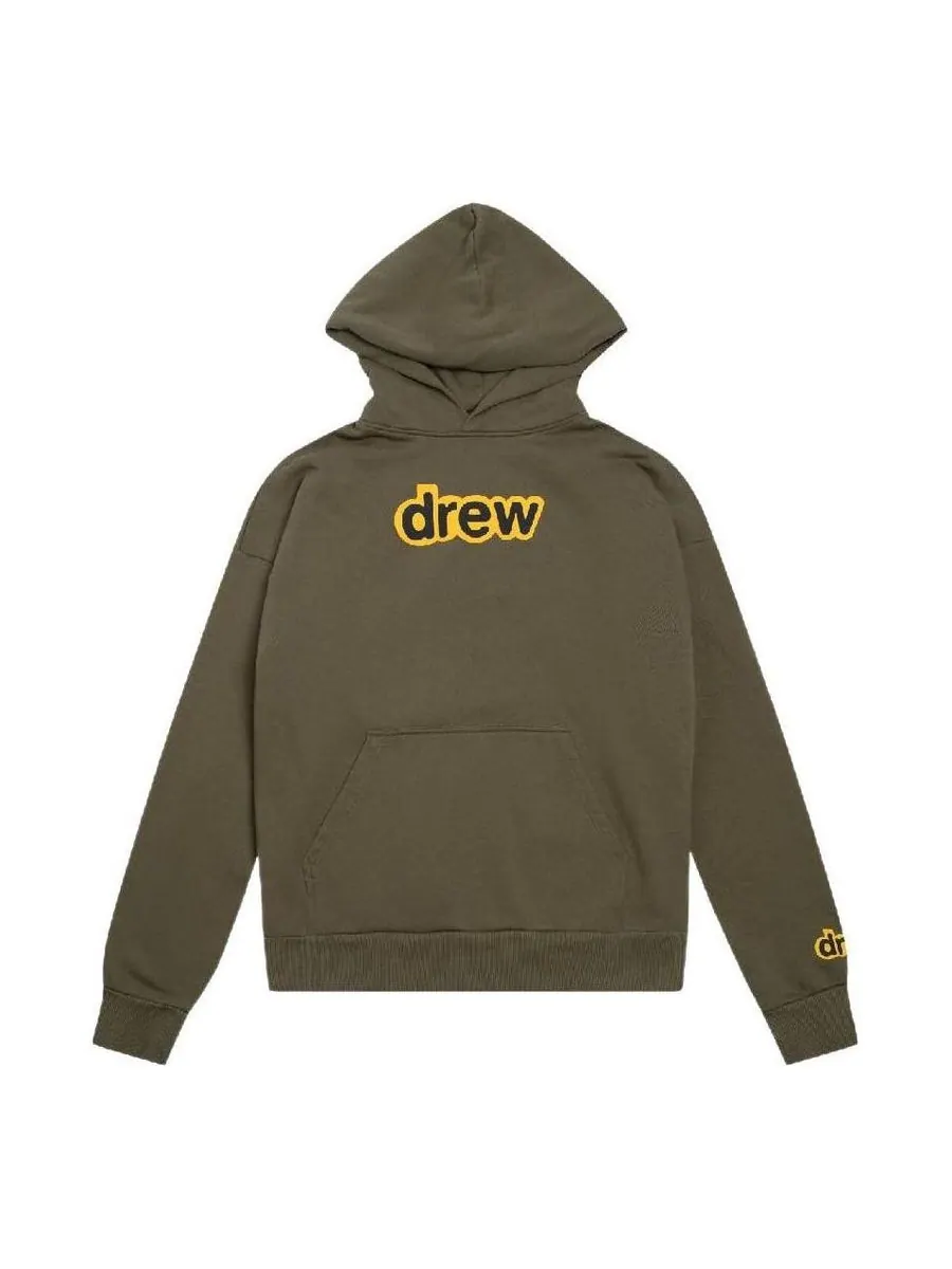 Худи Drew House Seret Hoodie 'Midnight Olive' — изображение 1 из 2, оливковый зеленый