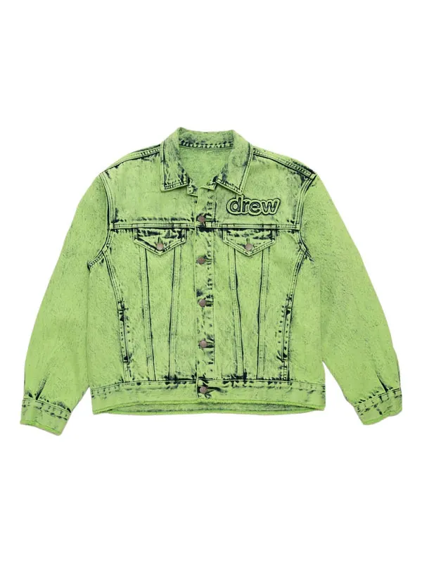 Куртка oversized trucker jacket 'painted lime' Drew House — изображение 1 из 2, желтый