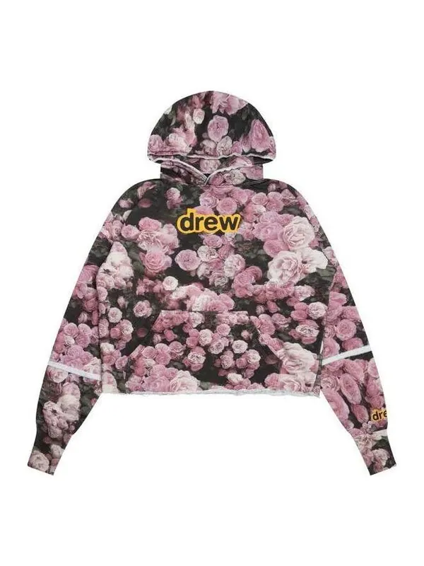 Толстовка secret deconstructed hoodie 'roses' Drew House — изображение 1 из 2, розовый/черный