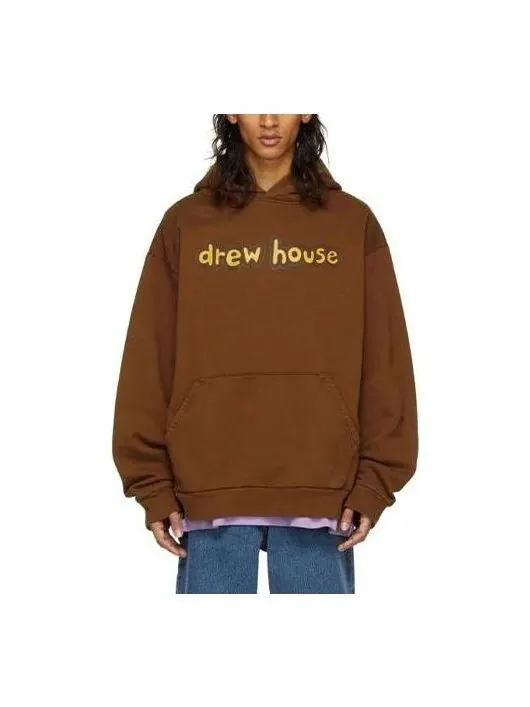 Толстовка cartoon font hoodie 'brown' Drew House — изображение 1 из 4, коричневый