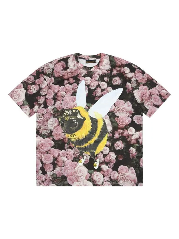 Футболка bizzy t-shirt 'roses' Drew House — изображение 1 из 2, розовый/черный