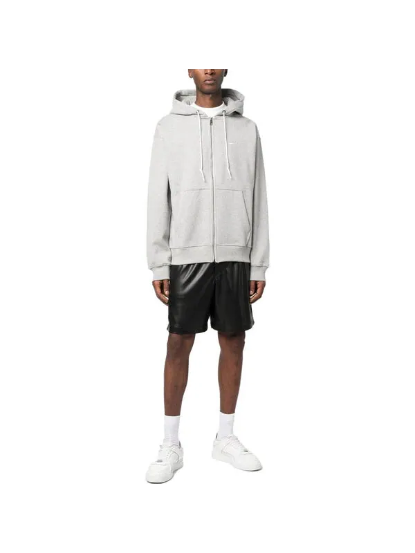 Толстовка Nike Solo Swoosh Full-Zip Hoodie 'Grey Heather & White' — изображение 2 из 3, серый
