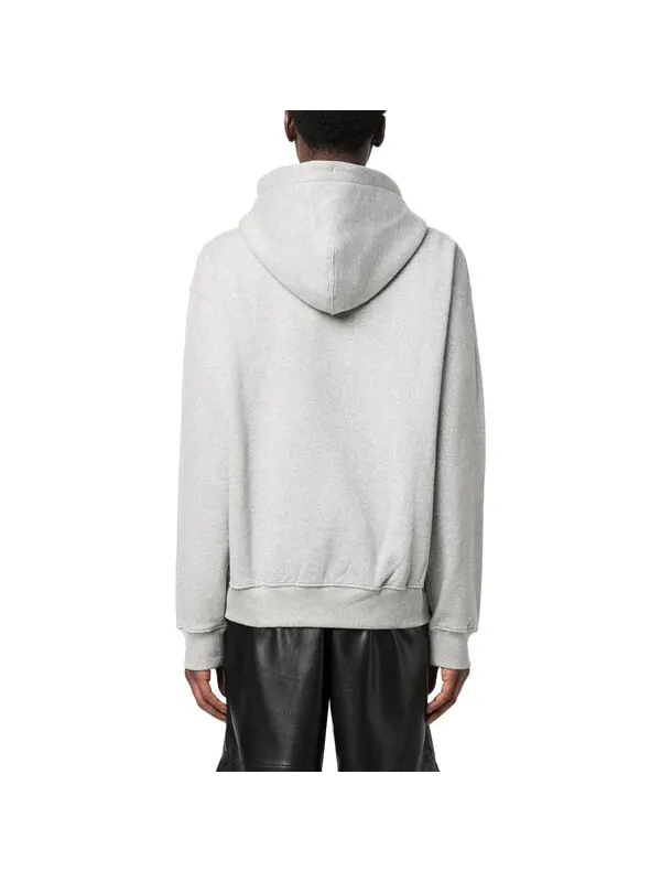 Толстовка Nike Solo Swoosh Full-Zip Hoodie 'Grey Heather & White' — изображение 3 из 3, серый