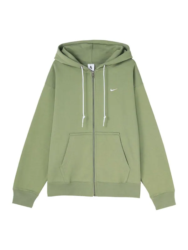 Куртка Nike Solo Swoosh Full-Zip Hoodie 'Oil Green' — изображение 1 из 4, зеленый