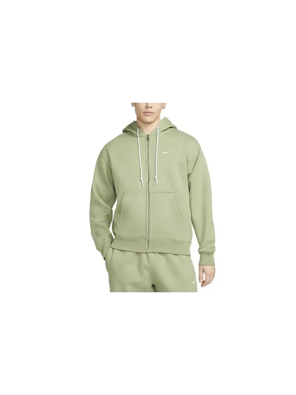 Куртка Nike Solo Swoosh Full-Zip Hoodie 'Oil Green' — изображение 3 из 4, зеленый