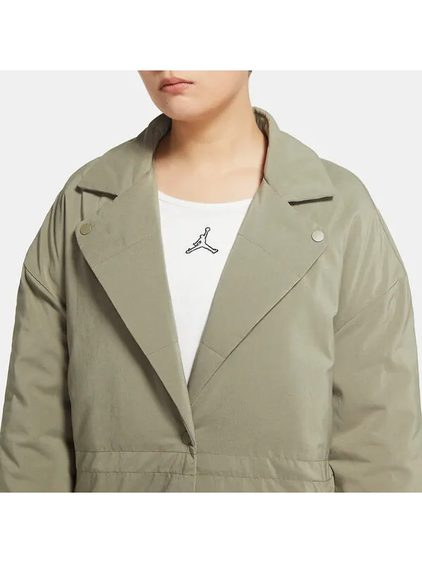 Пальто летный тренчкот Air Jordan — изображение 2 из 4, оливковый/белый/мульти