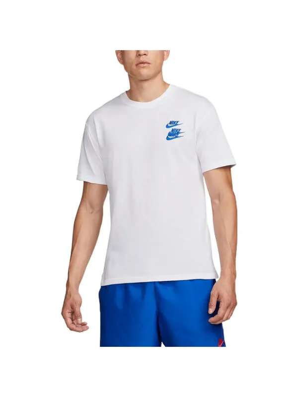 Футболка Men's Nike Sportswear Around The World Subject Embroidered Alphabet Logo Ribbed Round Neck — изображение 3 из 4