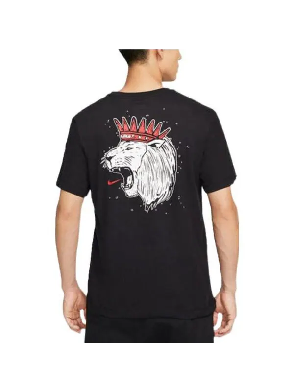 Футболка Men's Nike SS22 Dri-Fit Lebron Hand Painted Crown Lion Pattern Printing Basketball Sports — изображение 4 из 4