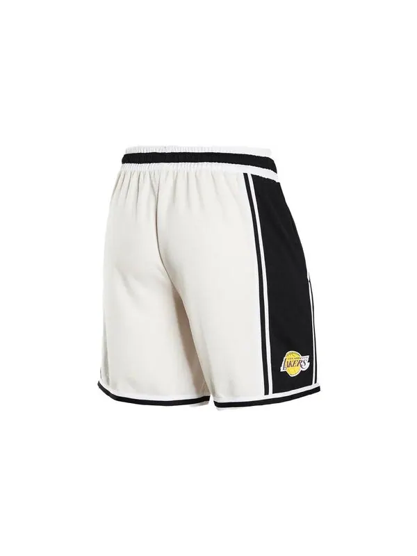 Шорты Nike NBA LA Lakers Logo Basketball Shorts 'White Black' — изображение 2 из 3, белый/мульти