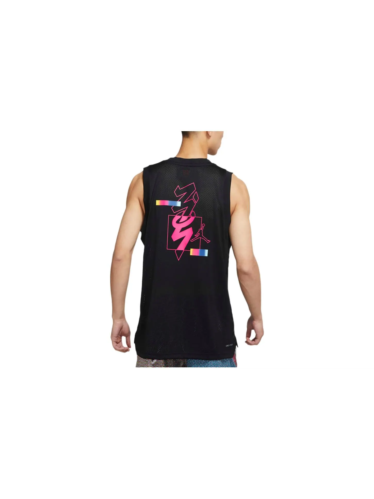 Жилет Men's Air Jordan Pattern Printing Mesh Round Neck Sports Vest Black — изображение 2 из 3, мульти