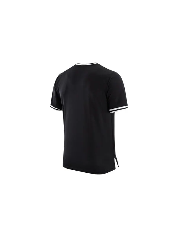 Футболка Nike x Nba Dri-fit Brooklyn Nets Courtside T-Shirt 'Black' — изображение 2 из 3, черный/мульти