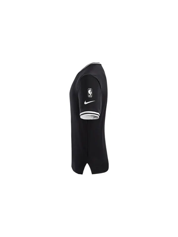 Футболка Nike x Nba Dri-fit Brooklyn Nets Courtside T-Shirt 'Black' — изображение 3 из 3, черный/мульти