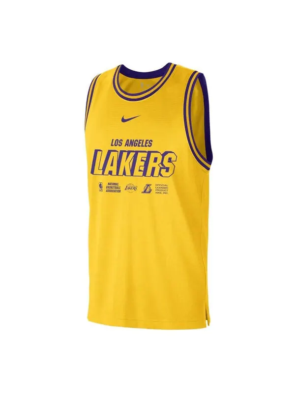 Майка Nike x NBA LA Lakers Training Jerseys 'Yellow' — изображение 1 из 2, желтый/мульти