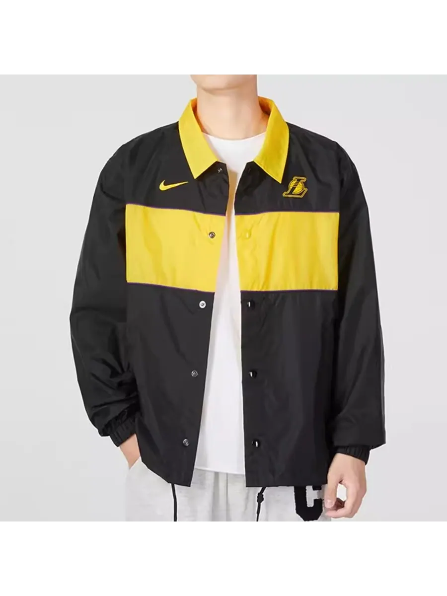 Куртка Nike NBA Los Angeles Lakers Coach — изображение 3 из 4, черный