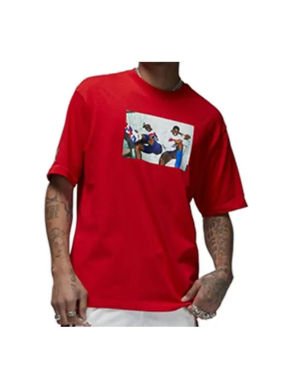 Футболка Air Jordan Graphic T-Shirt 'Red' — изображение 1 из 4, красный/мульти