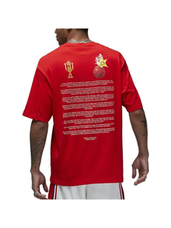 Футболка Air Jordan Graphic T-Shirt 'Red' — изображение 2 из 4, красный/мульти