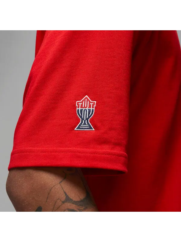 Футболка Air Jordan Graphic T-Shirt 'Red' — изображение 4 из 4, красный/мульти